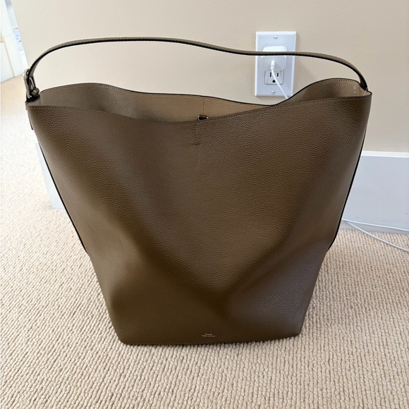 Toteme Handbags - TOTEME Taupe Leather Tote Bag - Women